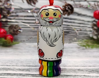 Funny LGBTQ Santa Christmas Ornament - Gag Gift, Pride Stocking Stuffer