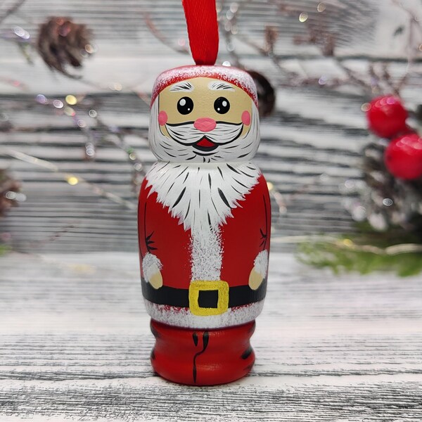 Funny Santa Christmas Ornament – Handmade Gag Gift, Adult Humor