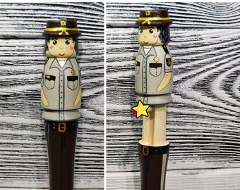 Police Officer Funny Gifts, Funny Sheriff Pen, Police Pen, Sheriff Pen, Law officer, Policeman thank you, Original handmade gift, Prank Gift