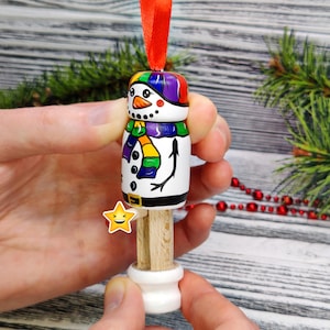 Rainbow Snowman Ornament, Pride Ornament, Pride Rainbow Ornament, LGBTQ, LGBT Christmas Gift, Lesbian Christmas, Gay Christmas, Funny Xmas