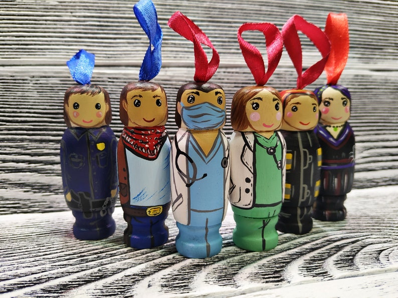 Funny Keychain Peg Doll Funny Peg Doll Keyring With a Etsy