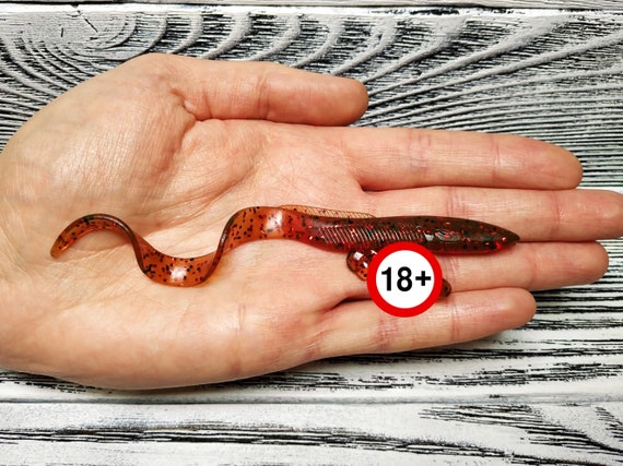 Penis Fishing Lure, Soft Plastic Worms 5pck Author's Creative
