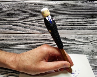 Funny Joe Biden pen, Prank Pen, Prank, Funny pen, Pen with a surprise, Wooden Pen for adults, Prank, Best Friend Gift, Best Gift