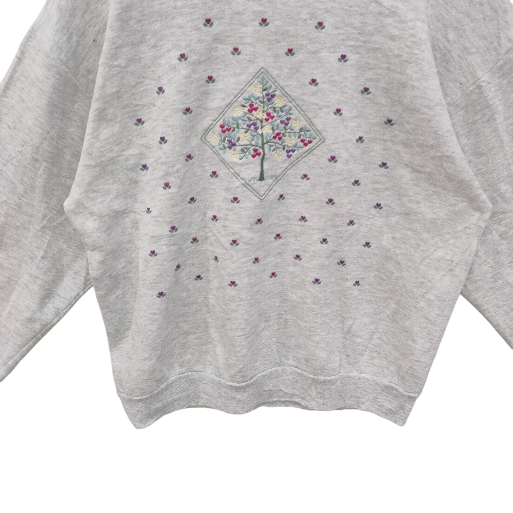 Sweat-shirt Morning Sun Flower des années 90 avec logo