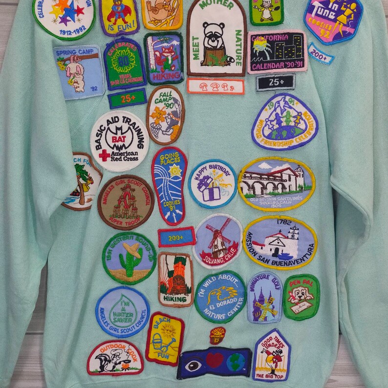 80er Jahre Girl Scout Sweatshirt Raglan klein Vintage Hanes Sweater Pullover Pullover Größe S Bild 7