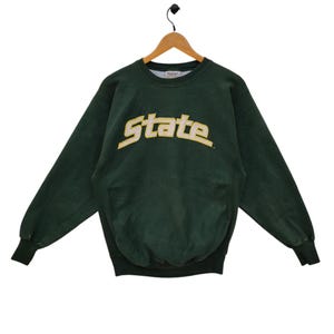 Michigan State University Sweatshirt Medium Vintage Steve & Berry's University Sportswear Sweater Jumper Crewneck Green Size M