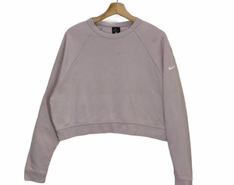 NIKE crop top sweater medium vintage Nike Dri-Fit trui met ronde hals sportkleding bijgesneden damesmaat M