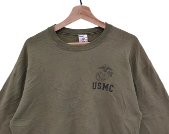 Vtg Usmc Marines Raglan Sweatshirt Large Vintage Jerzees United