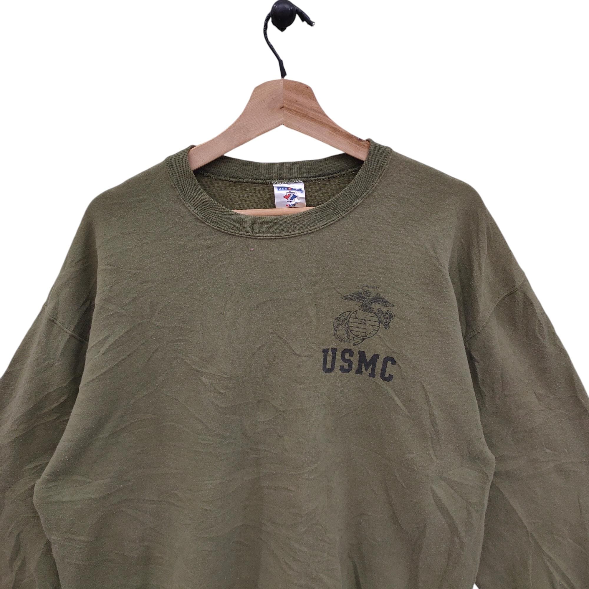Vtg Usmc Marines Raglan Sweatshirt Large Vintage Jerzees