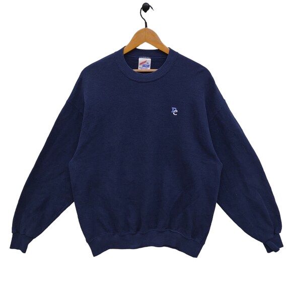 トップス Vintage navy embroidered sweatshirt 90s DC Crewneck Sweatshirt Vintage Jerzees District of