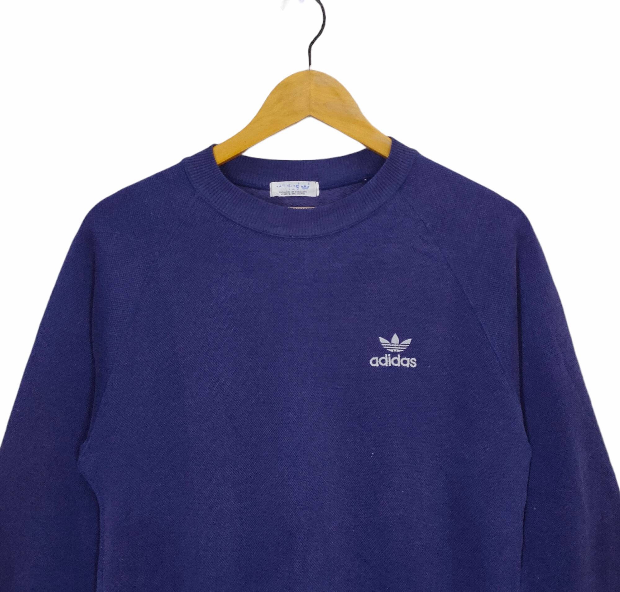 80s〜 adidas DESCENTE ice blue sweatshirt 1984 Vintage Adidas X Descente Spirit of the Games Crewneck