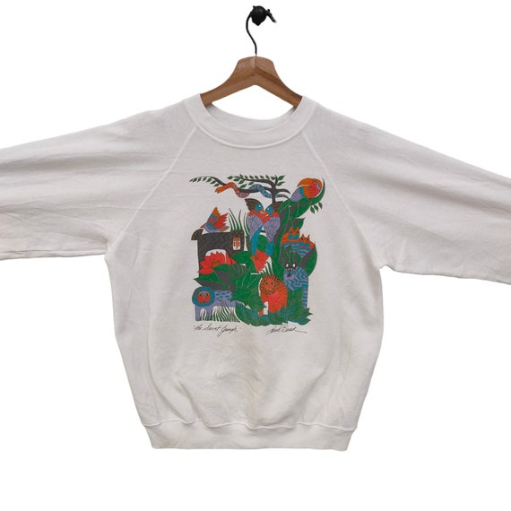 90s The Secret Jungle Raglan Sweatshirt Medium Vi… - image 2