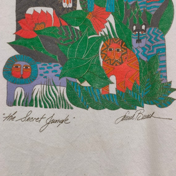 90s The Secret Jungle Raglan Sweatshirt Medium Vi… - image 9