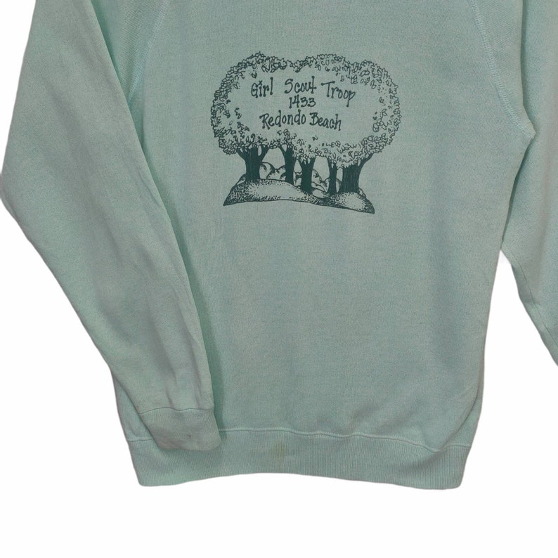 80er Jahre Girl Scout Sweatshirt Raglan klein Vintage Hanes Sweater Pullover Pullover Größe S Bild 3