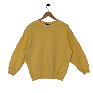 Vtg Hang Ten Sweatshirt Medium Vintage Hang Ten California Sweater Jumper Pullover Surf Yellow Size M