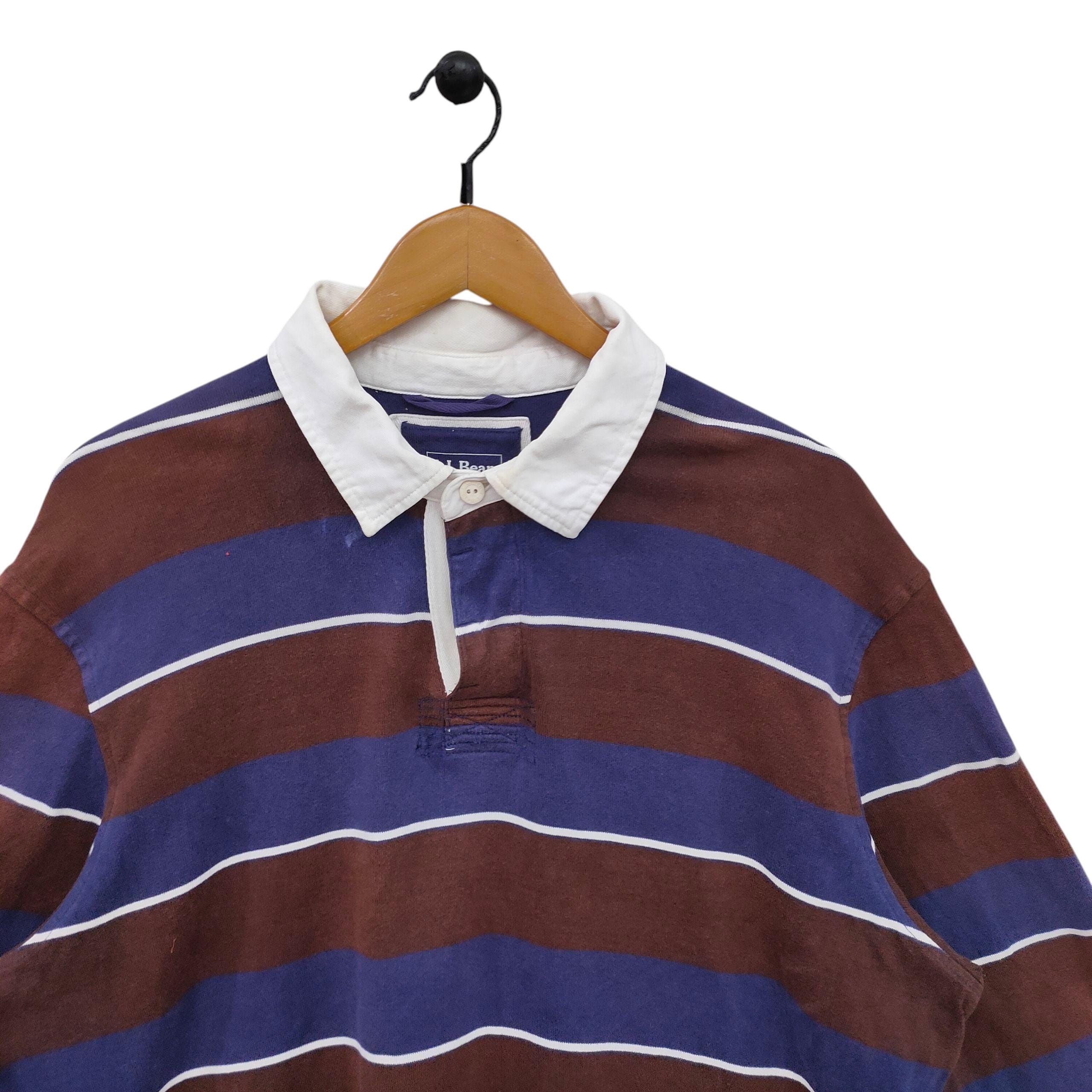 Vintage L.l.bean Rugby Shirt, Vintage Rugby, Stripes Shirt, Brown