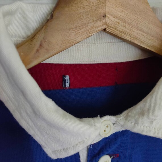 Vintage Gap, Rugby Polo Shirt, Red Blue White, Vtg 90s Top