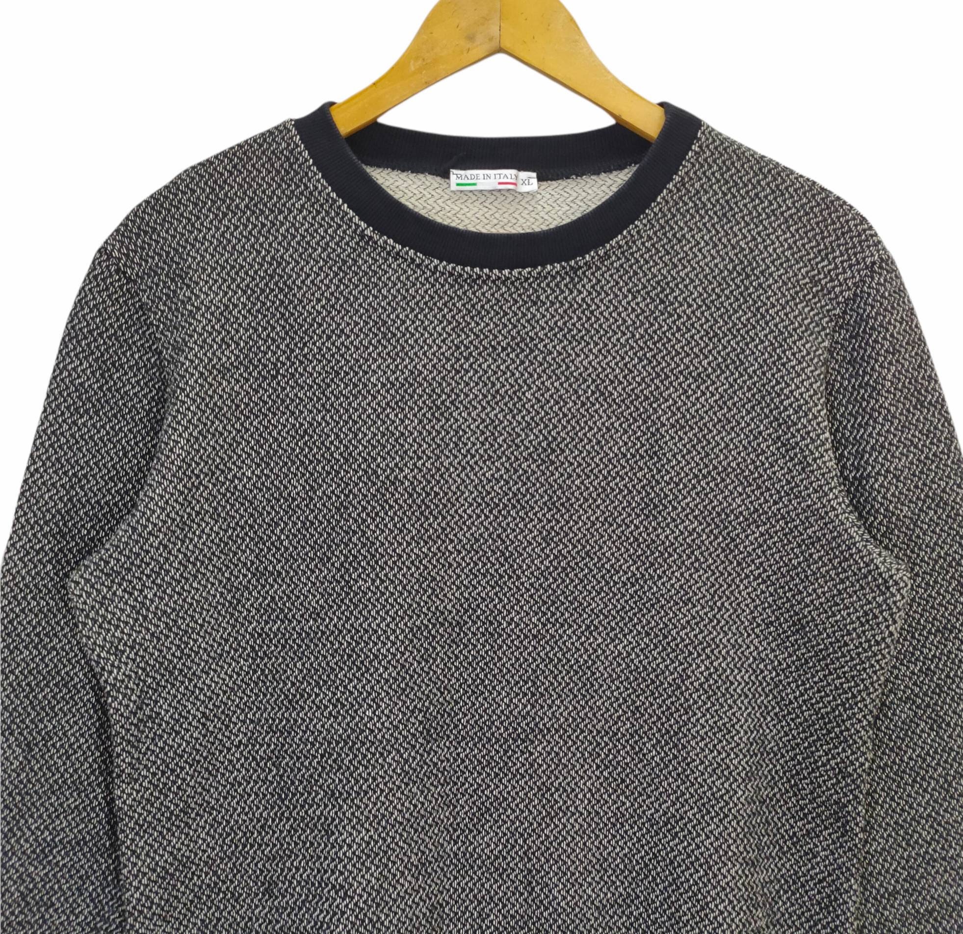vintage Design sweater italia製 Vintage Knit Sweater L Fili Made In Italy Geometric Pullover