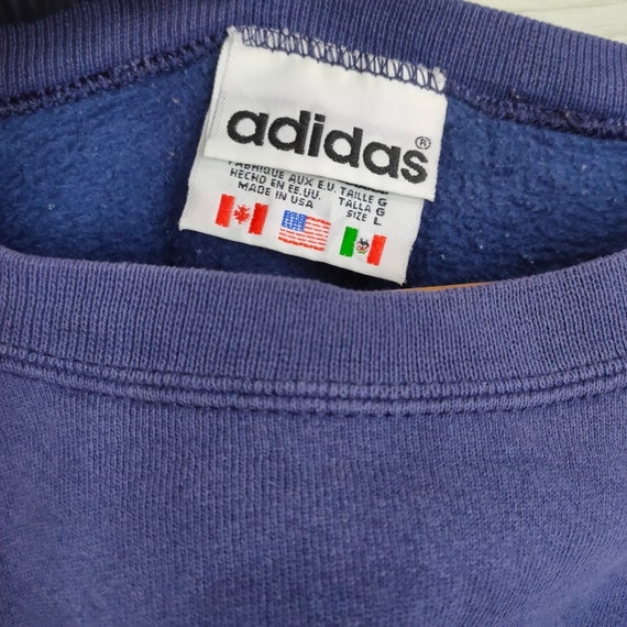 Vtg 90s Adidas Raglan Sweatshirt Large Vintage Ad… - image 9