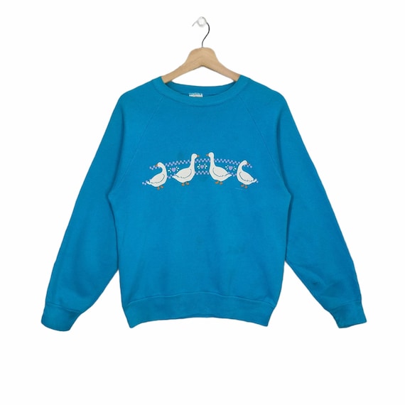 80s 90s Duck Sweatshirt Raglan Small Vintage Miller Mallard 80s 90s Duck Sweatshirt Raglan Small Vintage Miller Mallard