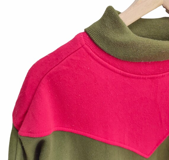 Y2K Rainbow Turtle Neck Sweatshirt Large Vintage … - image 5