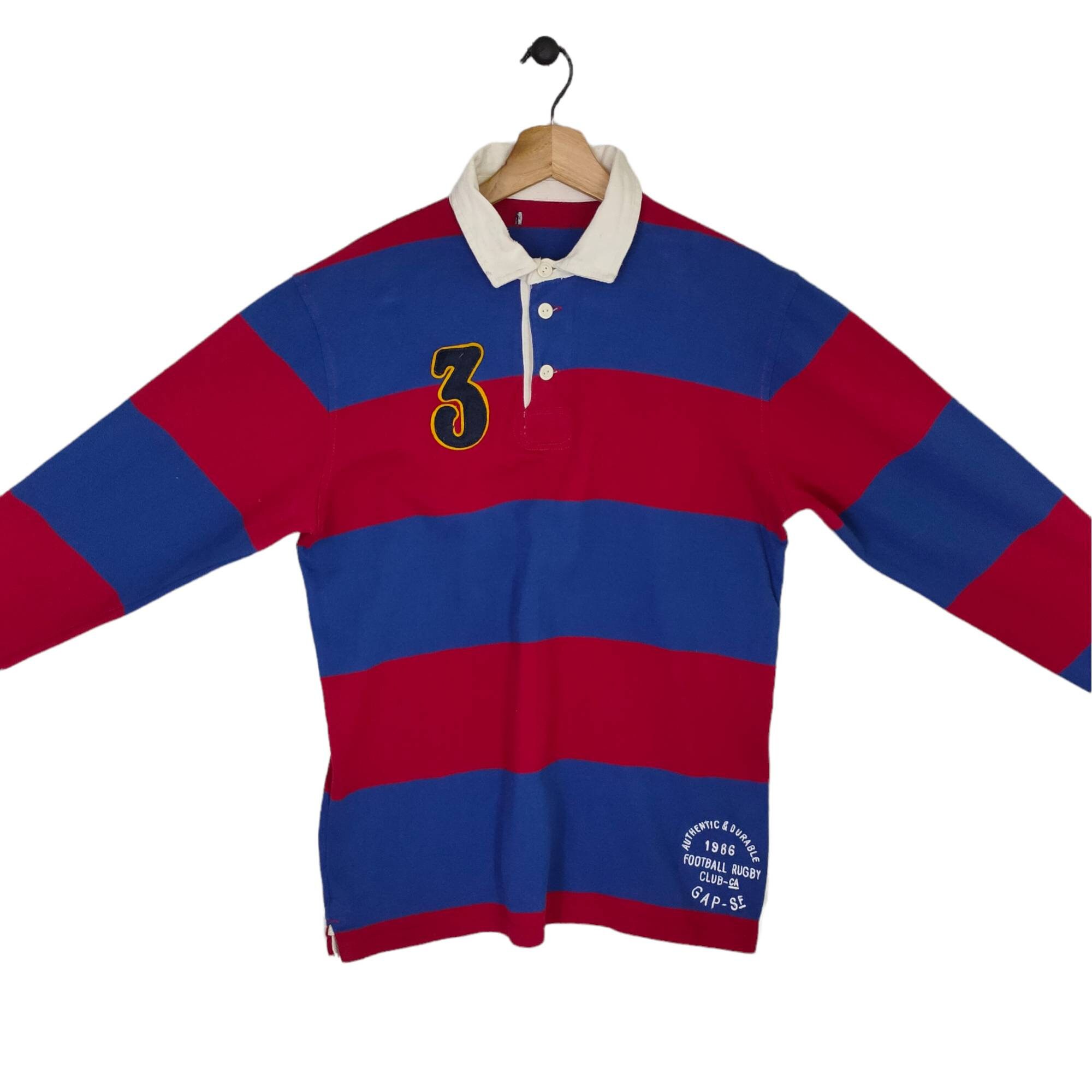 VINTAGE 90s Polo Ralph Lauren Rugby Shirt L USA Made Striped