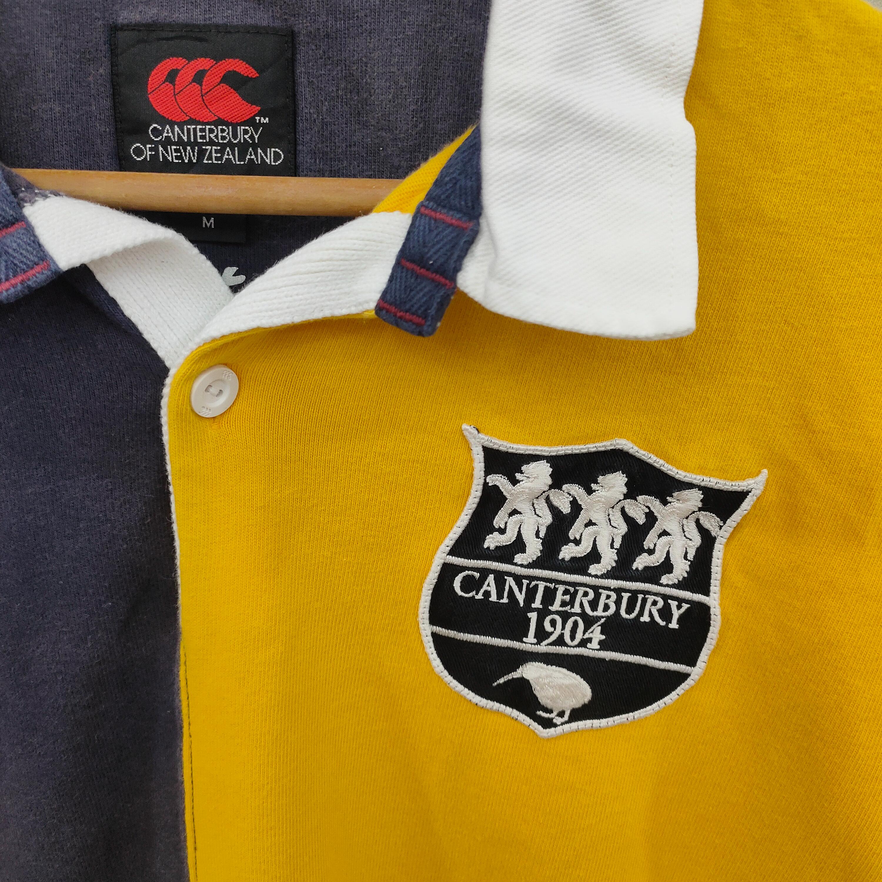 CANTERBURY poloshirt 刺繍 NEW ZEALAND製 Vintage Canterbury of New Zealand, Colorblock , Rugby Polo Shirt