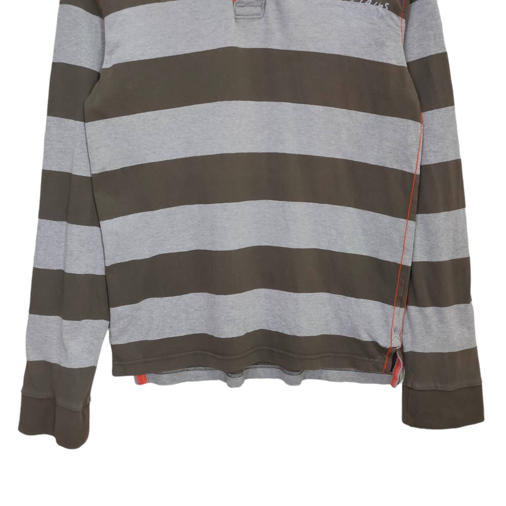 Folk Mens Classic Stripe T-Shirt In Brown Fig