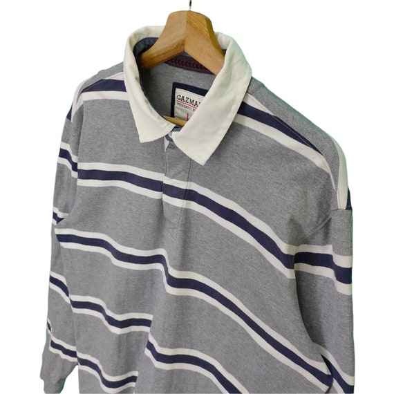 Vtg Gaz Man, Vintage Rugby Polo Shirt, Stripes Sh… - image 6