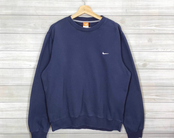 NIKE SWOOSH Small Logo Embroidered Crewneck Vintage 90s Nike - Etsy