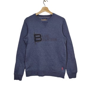Designer Crewneck Sweatshirt Small Retro Style Sweater Jumper Pullover Size S