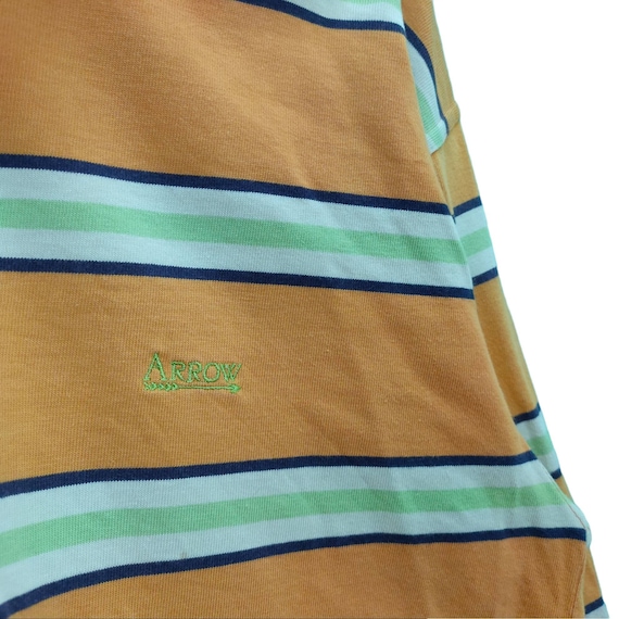 Vtg Arrow, Vintage Rugby Polo Shirt, Stripes Shir… - image 6