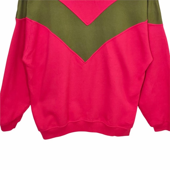 Y2K Rainbow Turtle Neck Sweatshirt Large Vintage … - image 4