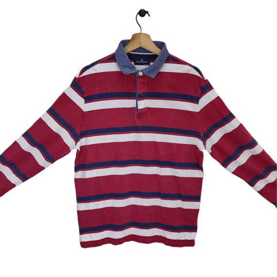 Blue Harbour Polo Shirt, Vintage Rugby, Stripes S… - image 2