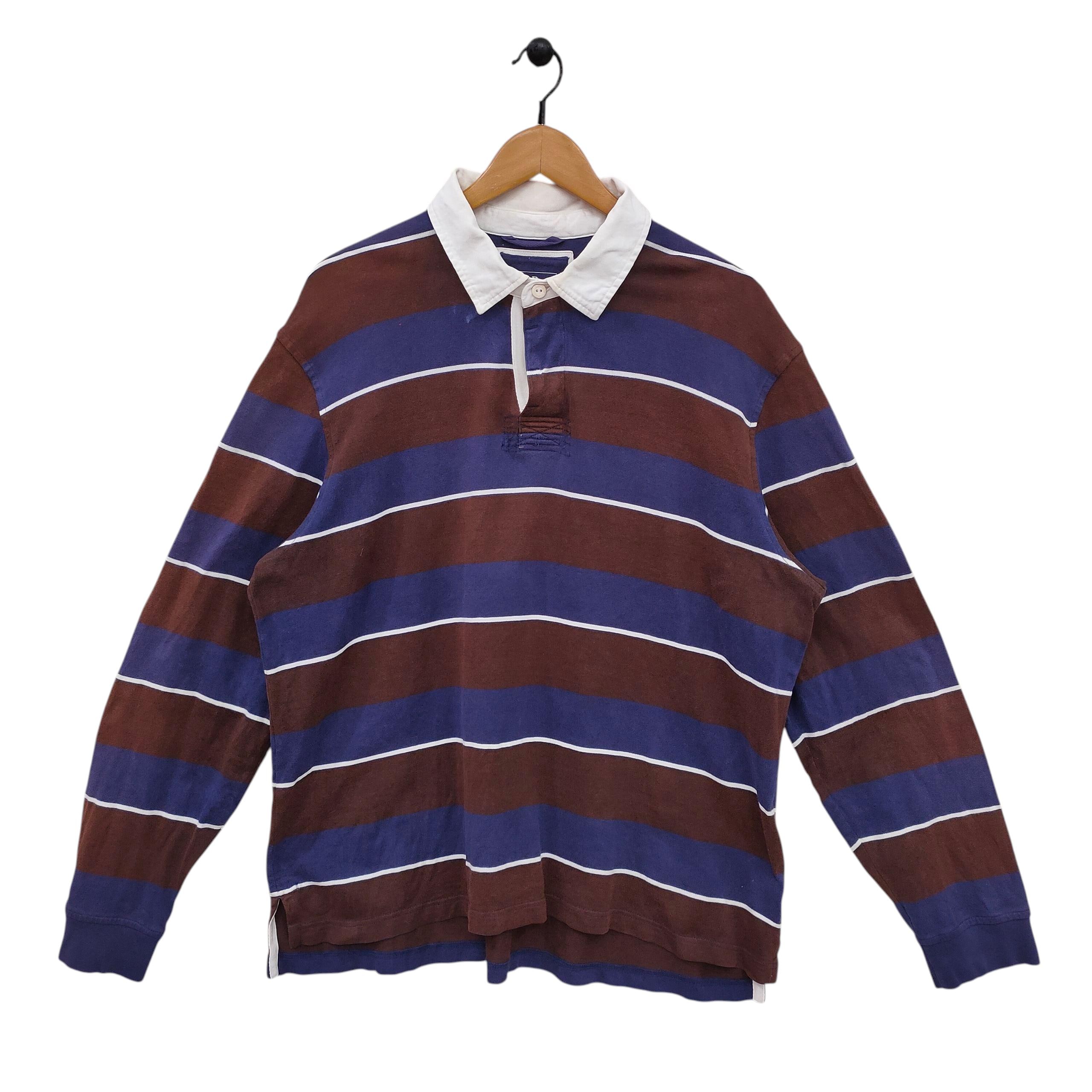 Vintage L.l.bean Rugby Shirt, Vintage Rugby, Stripes Shirt, Brown