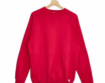Sweat Vintage Discus Athletic Homme Taille M - Orange Moutarde - Fabriqué Aux USA (Tultex)