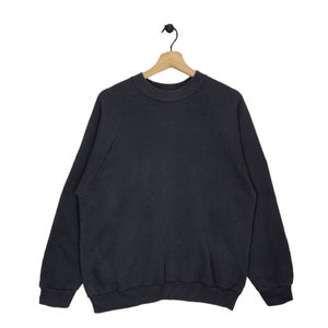 50s ビンテージスウェット BVD USA NAVY BLACK BIGサイズ BVD Raglan Sweatshirt Medium Vintage Bvd Embroidery Sweater Jumper