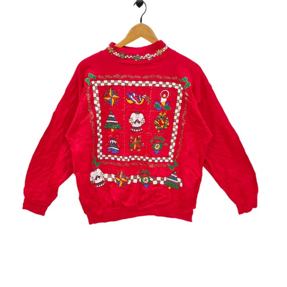 Vtg Santa Claus Sweater, Christmas Sweatshirt, Xmas Holiday Gifts, 90s Crewneck, Christmas Family Vacation, Secret Santa Shirts, Large