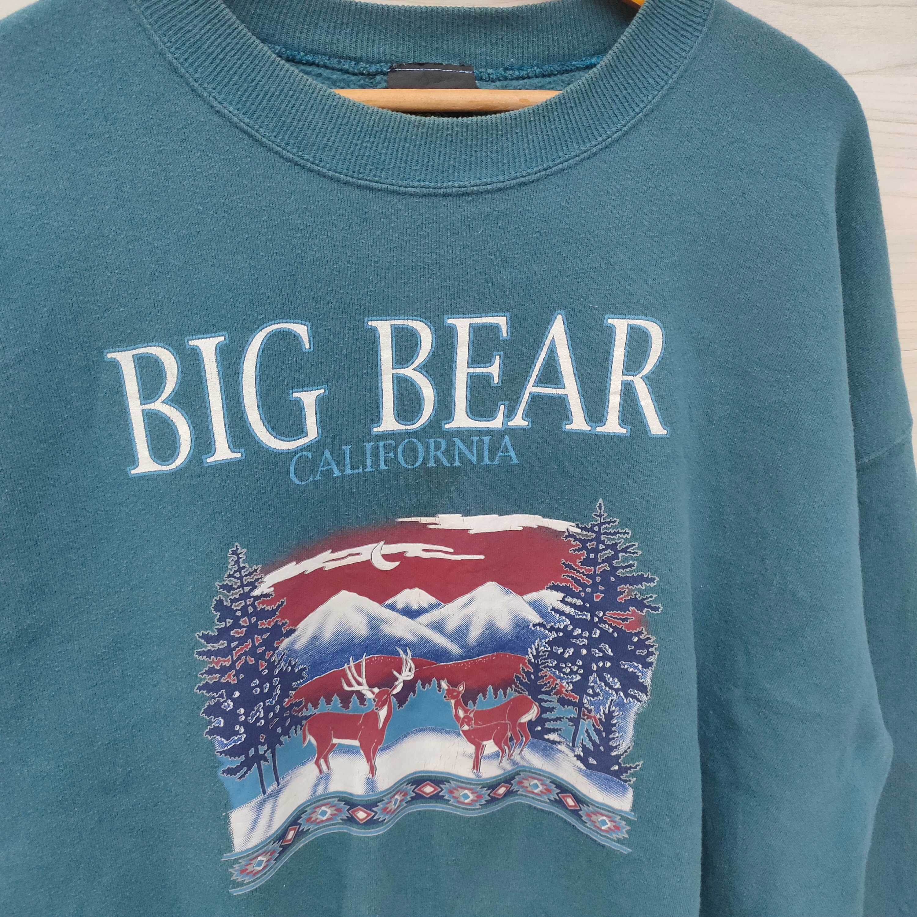 90s Big Bear Lake California Winter Snow Sweatshirt Vintage