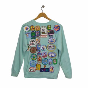 80er Jahre Girl Scout Sweatshirt Raglan klein Vintage Hanes Sweater Pullover Pullover Größe S Bild 2