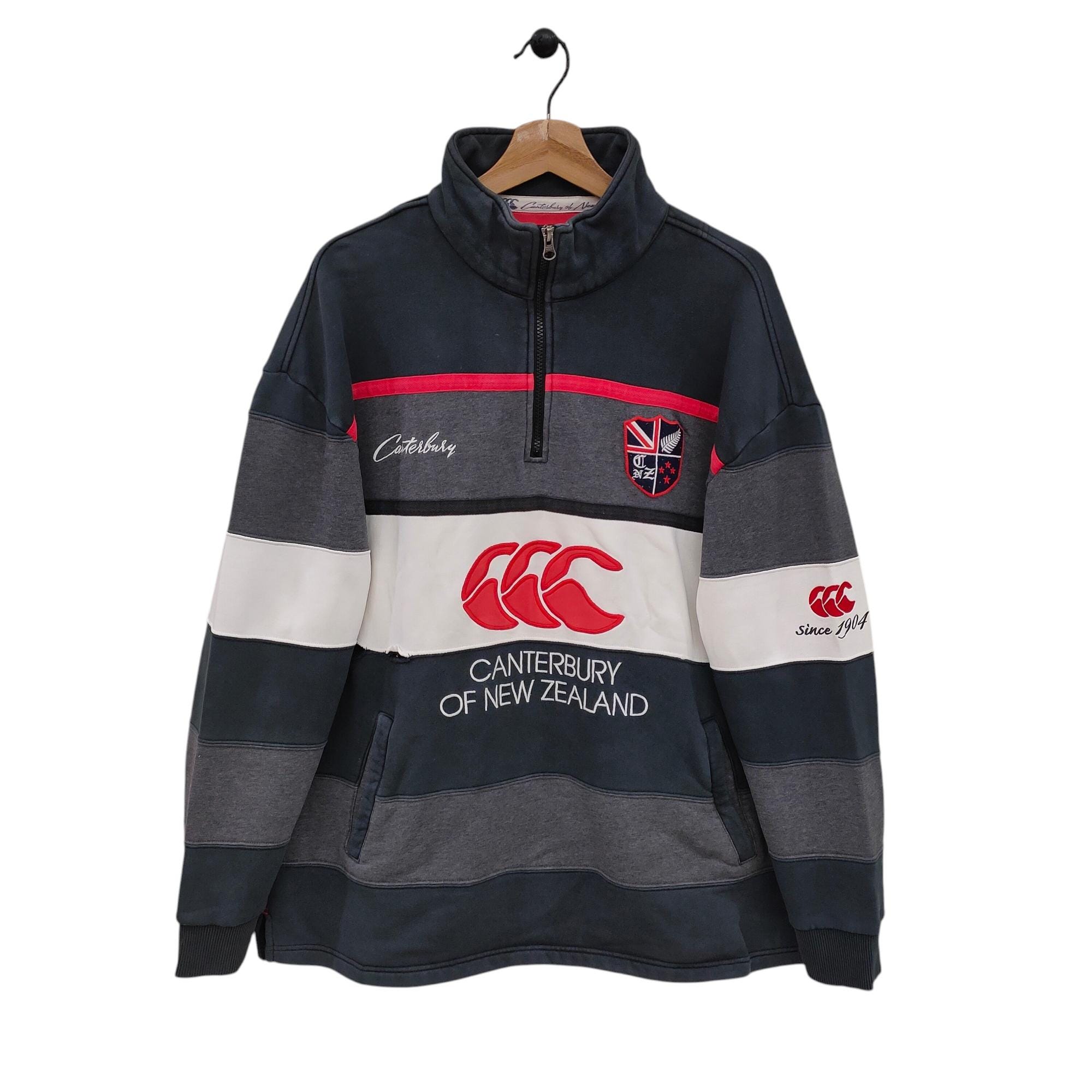 Vintage Distressed Canterbury of New Zealand Quarter Zip Sweater X
