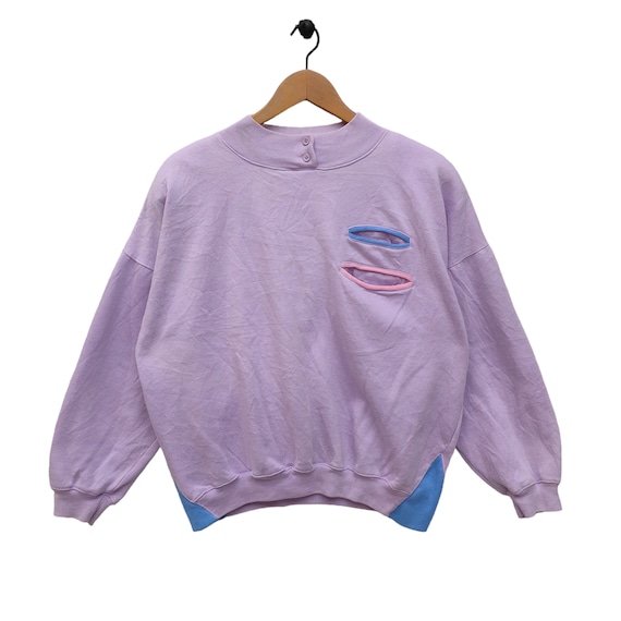 90s Drop Shoulder Starting Point Purple Sweatshirt Large Vintage Designer Sweater Jumper Crewneck Baggy Lilac Size L Etsy Canada