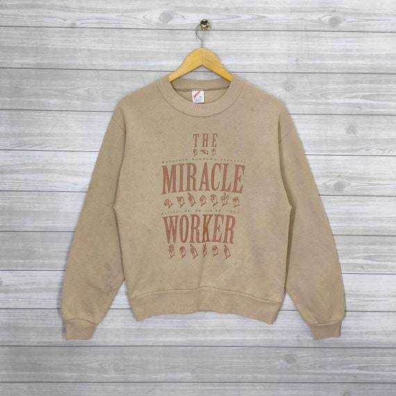 80s Crewneck Small Vintage Jerzees The Miracle Wo… - image 1