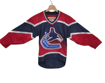 Vancouver Canucks Shirt Large Vintage Koho NHL Jersey Stripes