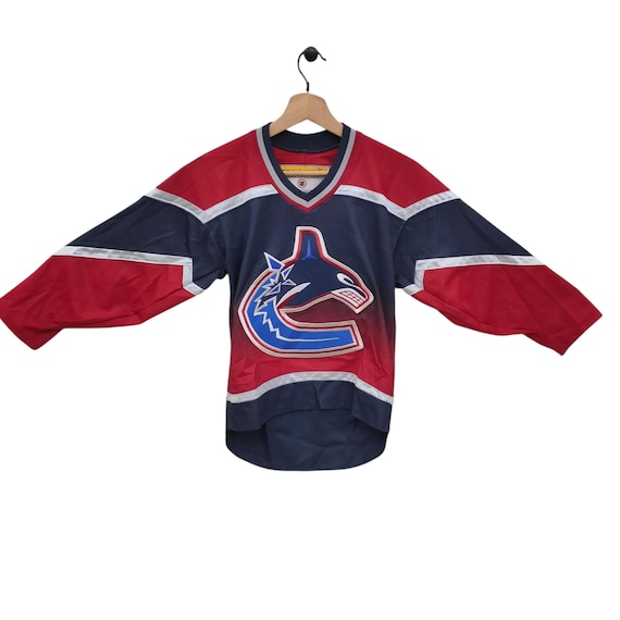 Vancouver Canucks Shirt Large Vintage Koho NHL Jersey Stripes