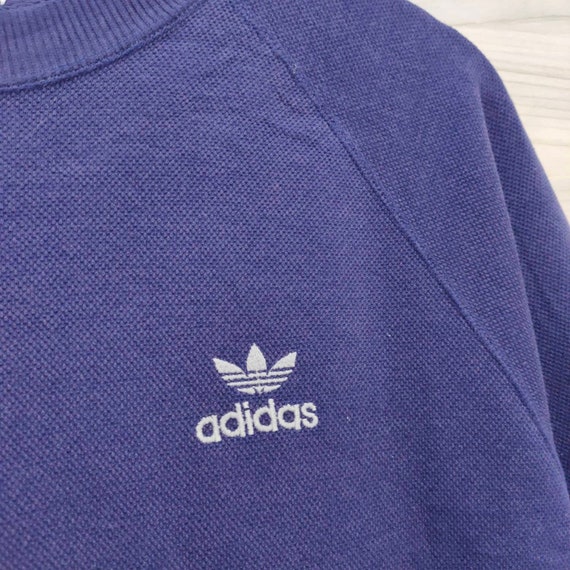 90s Adidas Trefoil Crewneck Sweatshirt Raglan Vin… - image 4