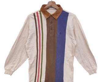 Munsingwear Grand Slam , Vintage Rugby Polo Shirt, Stripes Shirt , Vtg 90s Top Tee, Long sleeve T-shirt, Street Fashion