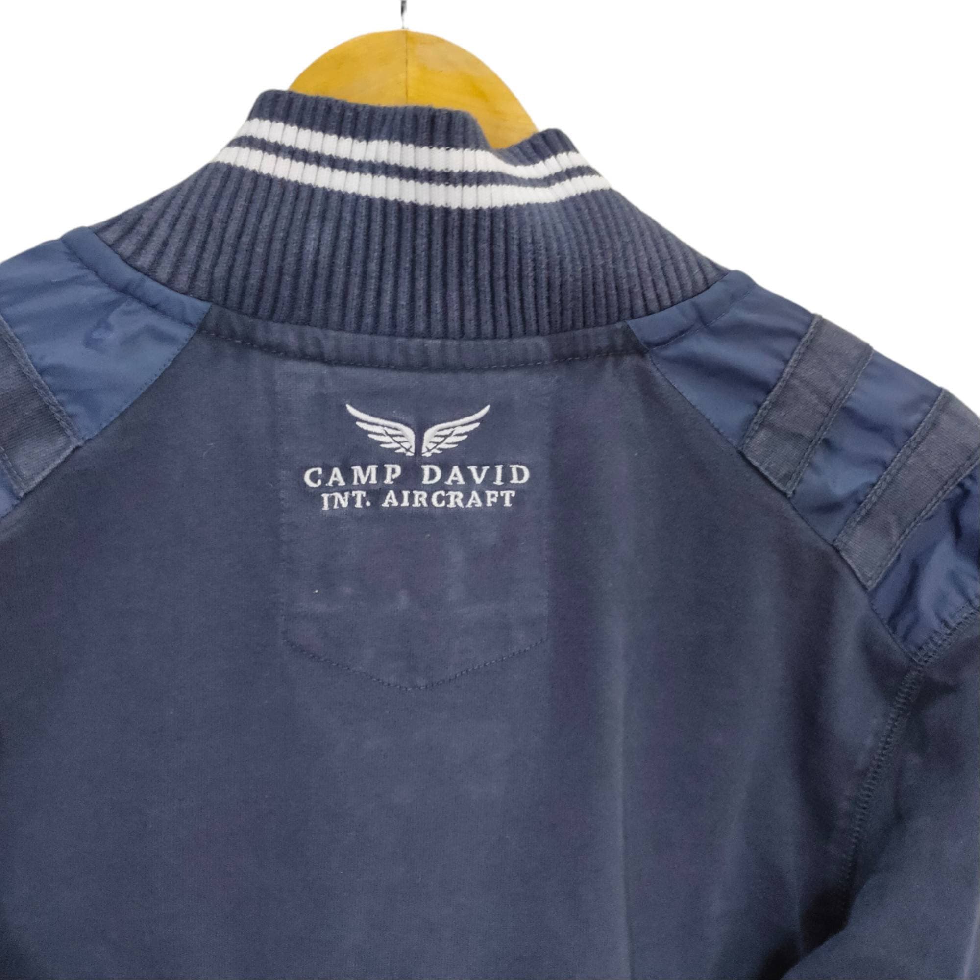 Camp David Felpa con cappuccio da uomo con logo Artworks, Cielo scuro, L