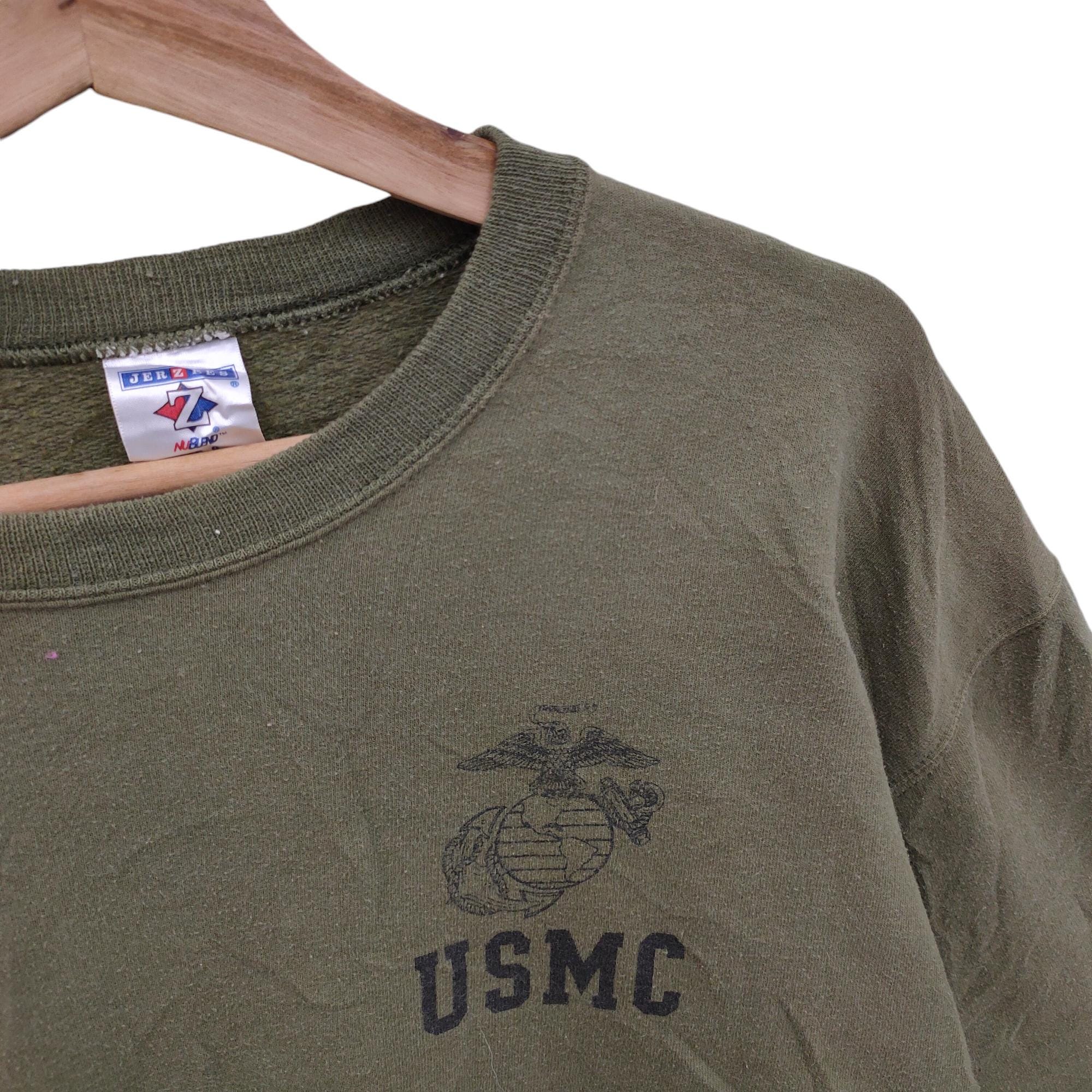 Vtg Usmc Marines Raglan Sweatshirt Large Vintage Jerzees United 