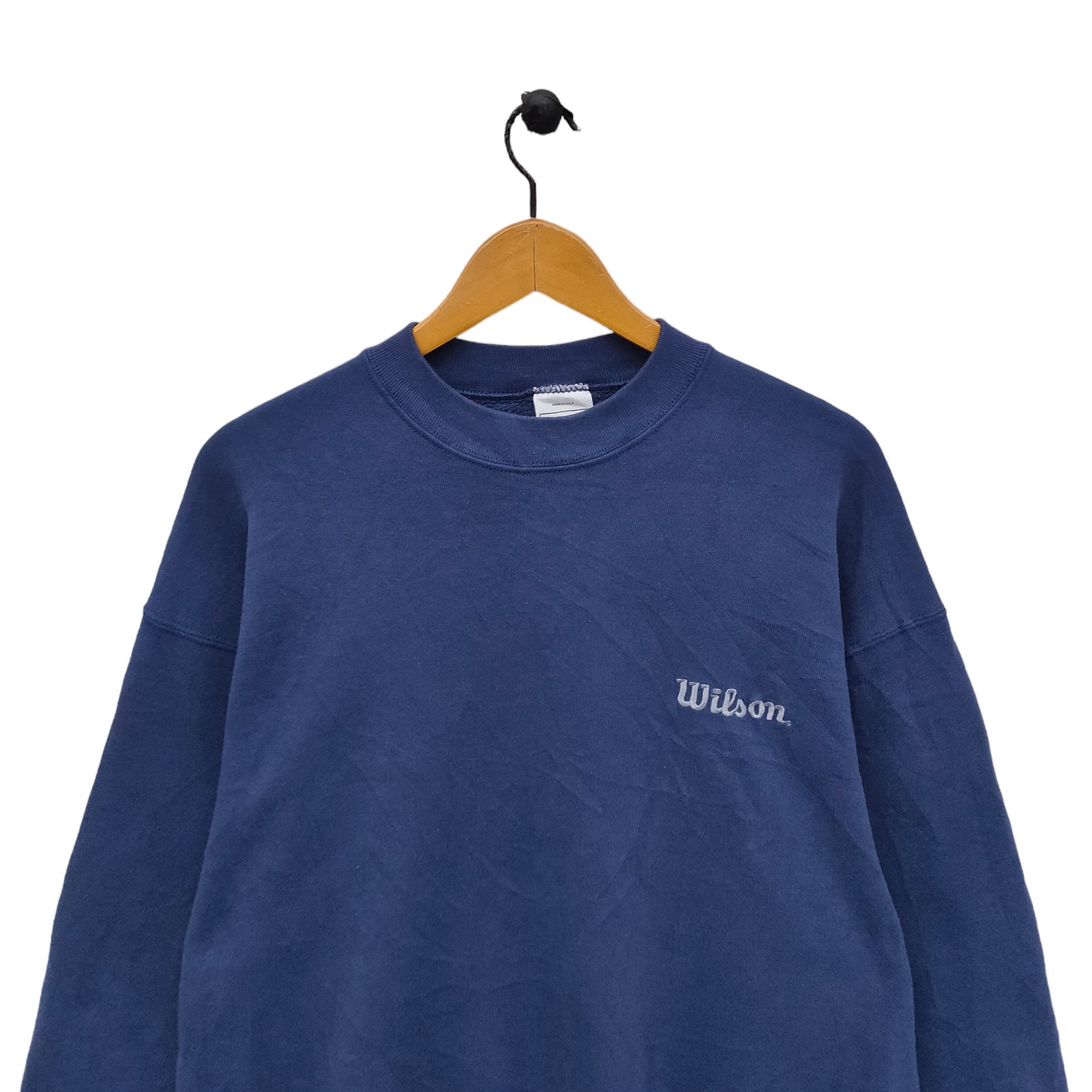 90s-00'S Wilson plain blank sweatshirt, men's size M, vintage cotton gray type Vintage Second Hand
